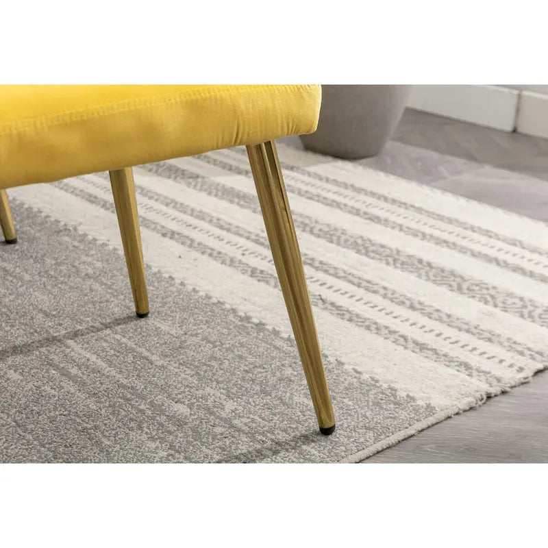 Fauteuil d'appoint en Velours avec accoudoirs et dossier réglables, fauteuil de salon capitonné, fauteuil inclinable simple avec ottoman