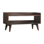 Banc de rangement nordique en noyer