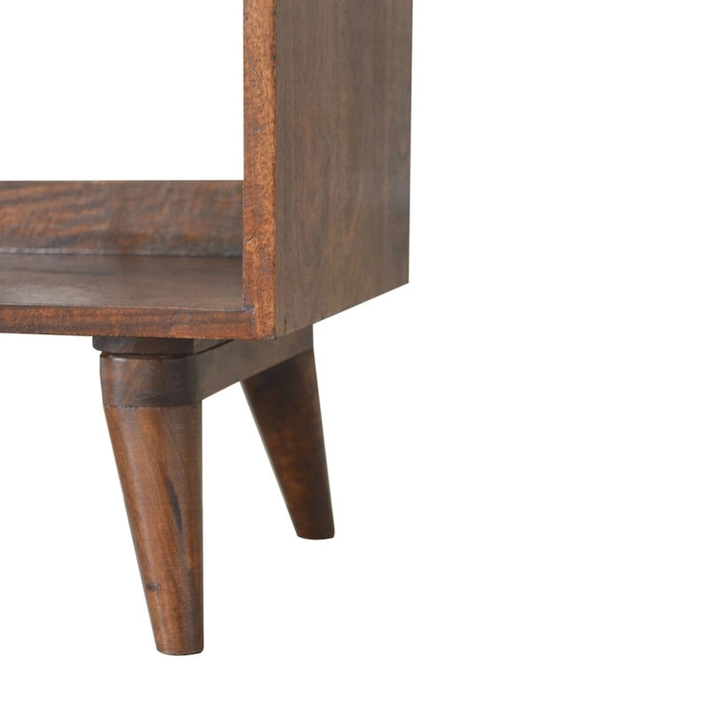 Banc de rangement nordique en noyer