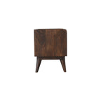 Banc de rangement nordique en noyer