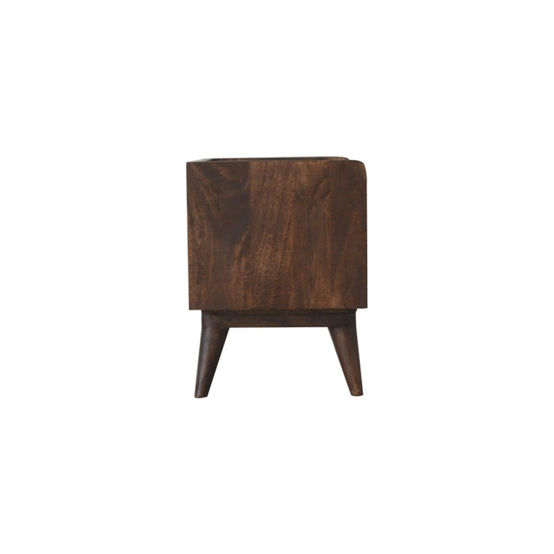 Banc de rangement nordique en noyer