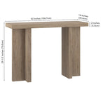 Dimitra, console rectangulaire large de 42 po - 42 po de largeur