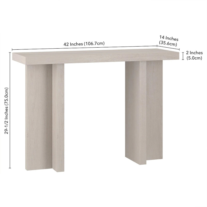 Dimitra, console rectangulaire large de 42 po - 42 po de largeur