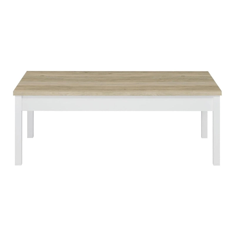 Ensemble de 3 tables basses Hudson en pin antique et blanc