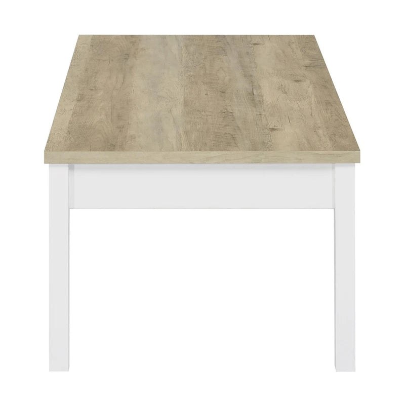 Ensemble de 3 tables basses Hudson en pin antique et blanc