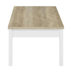 Ensemble de 3 tables basses Hudson en pin antique et blanc
