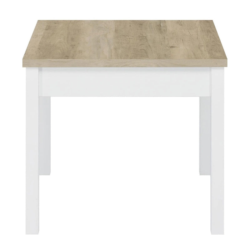Ensemble de 3 tables basses Hudson en pin antique et blanc