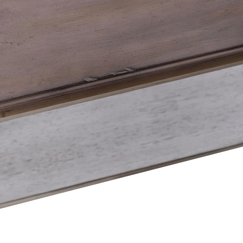 Table basse rectangulaire Ocean Isle blanc antique et pin vieilli