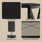 Meuble TV industriel Console TV pour télévisions Chambre à coucher avec étagères de rangement ouvertes