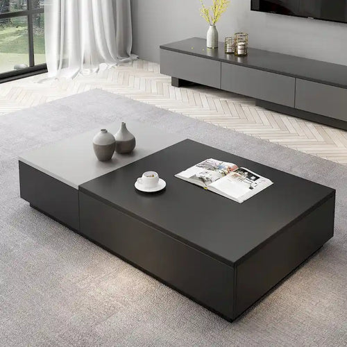 51.18 Table basse relevable avec compartiment de rangement caché et 2 tiroirs