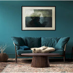 Table basse en bois brun de style moderne du milieu du siècle avec base cannelée - Meuble de salon pour le salon