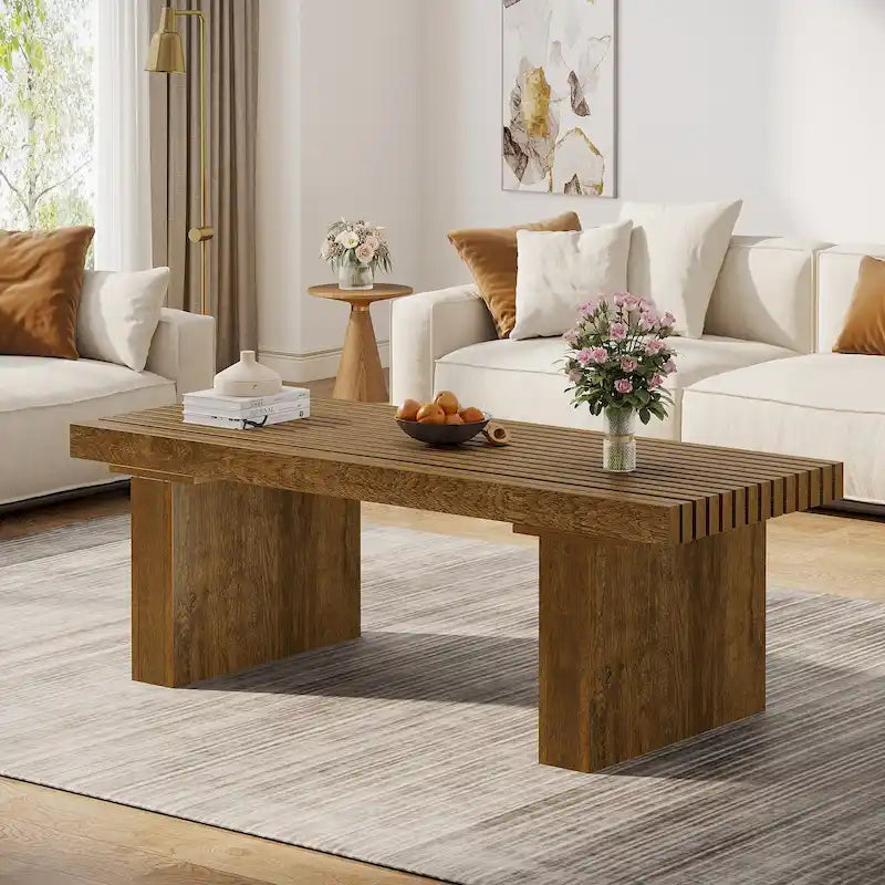 Table Basse de Ferme de 120 cm, Table Basse Rectangulaire