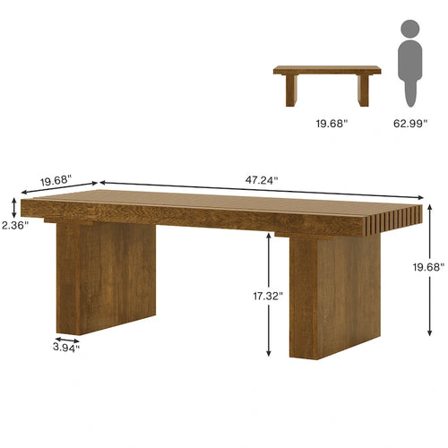 Table Basse de Ferme de 120 cm, Table Basse Rectangulaire