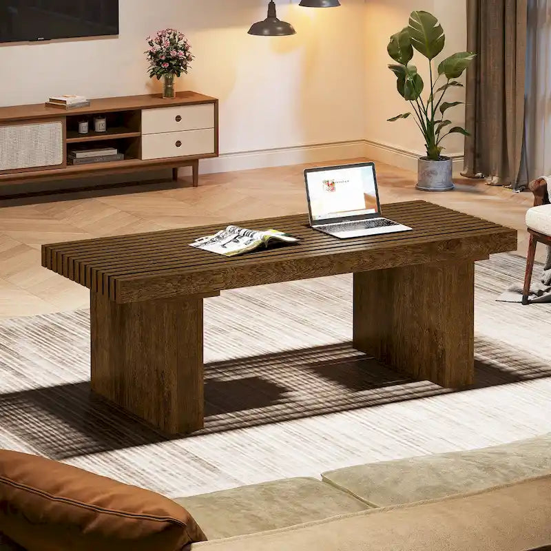Table Basse de Ferme de 120 cm, Table Basse Rectangulaire