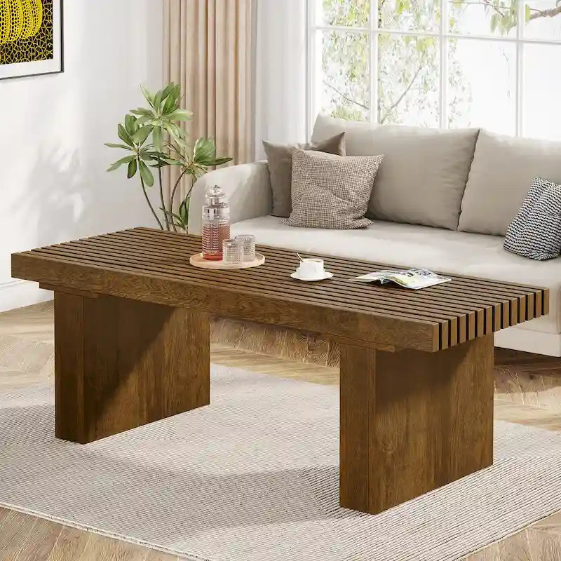 Table Basse de Ferme de 120 cm, Table Basse Rectangulaire