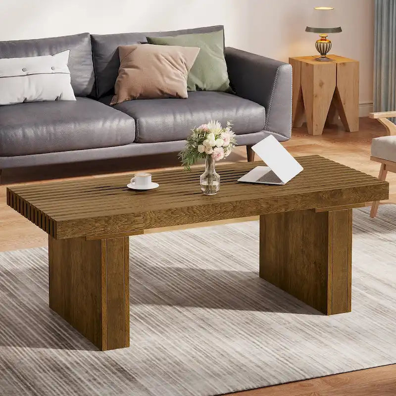 Table Basse de Ferme de 120 cm, Table Basse Rectangulaire