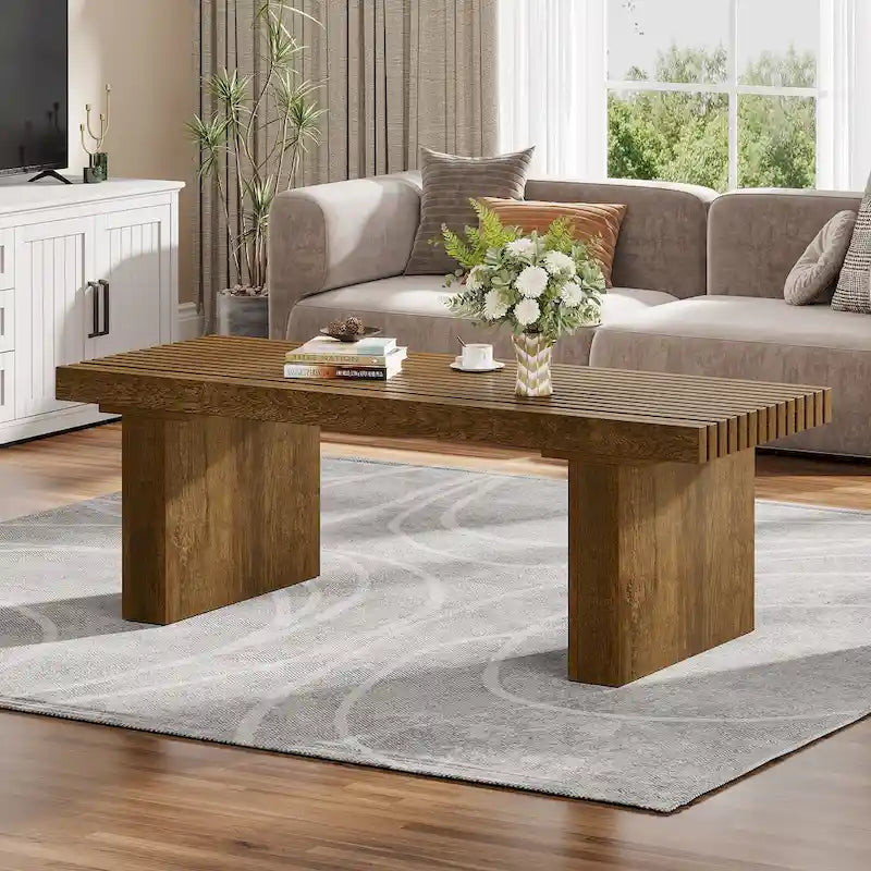 Table Basse de Ferme de 120 cm, Table Basse Rectangulaire