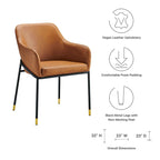 Chaise de salle à manger Jovi en similicuir
