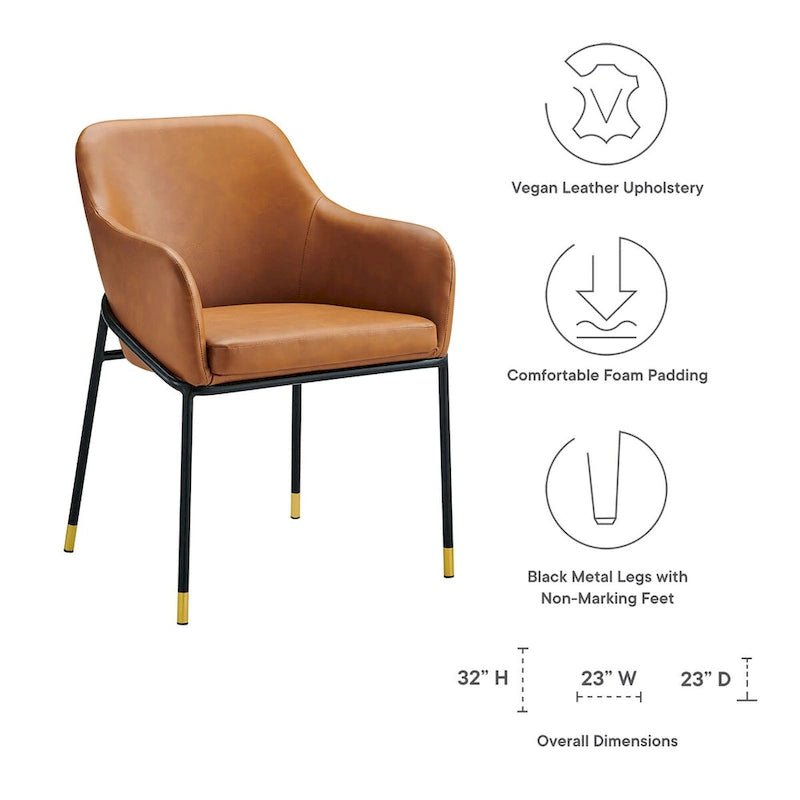 Chaise de salle à manger Jovi en similicuir