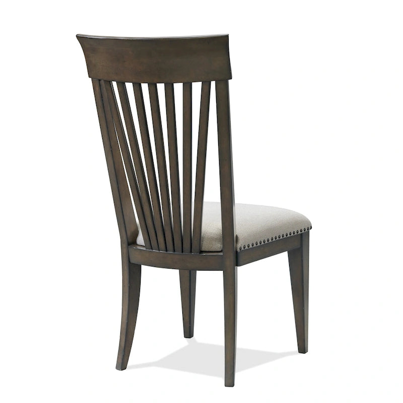 Chaises de salle à manger Roundhill Furniture Grant avec clous décoratifs, lot de 2, beiges
