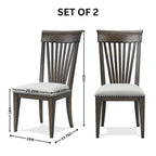 Chaises de salle à manger Roundhill Furniture Grant avec clous décoratifs, lot de 2, beiges