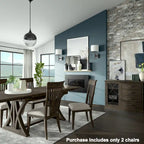 Chaises de salle à manger Roundhill Furniture Grant avec clous décoratifs, lot de 2, beiges