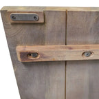 Meuble d'appoint 2 portes en bois de manguier gris cendré, 32W