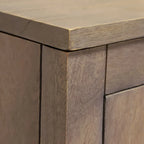 Meuble d'appoint 2 portes en bois de manguier gris cendré, 32W