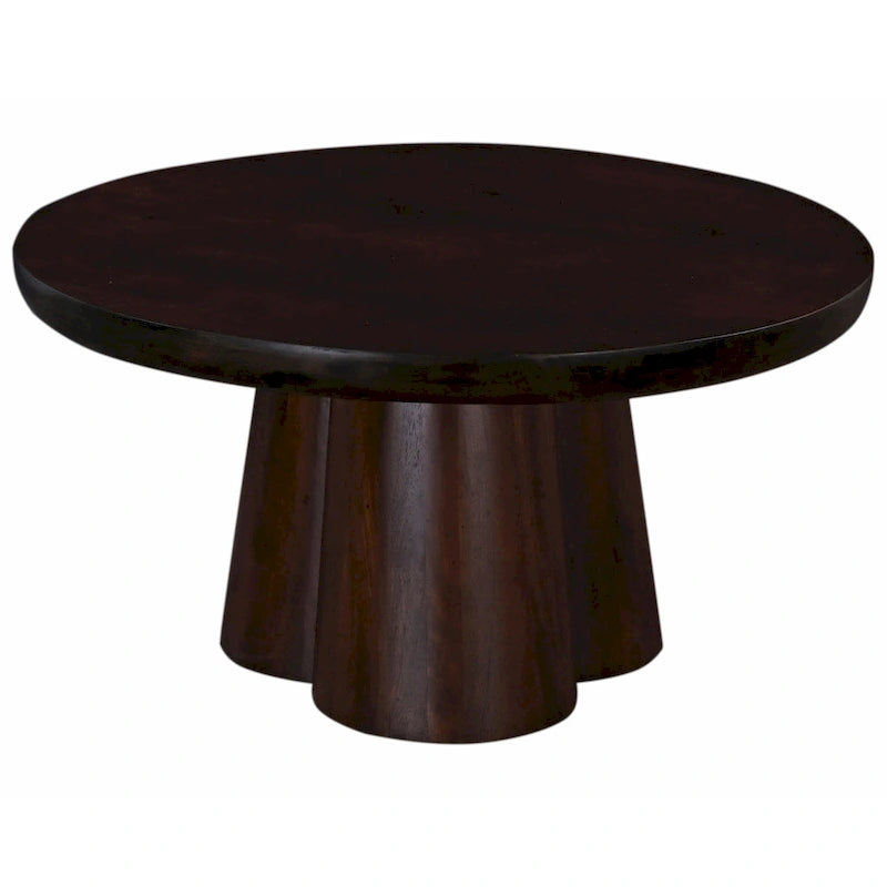 Table basse piédestal ronde en bois Senna de 79 cm