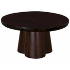 Table basse piédestal ronde en bois Senna de 79 cm