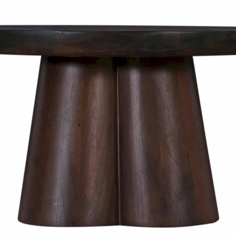 Table basse piédestal ronde en bois Senna de 79 cm