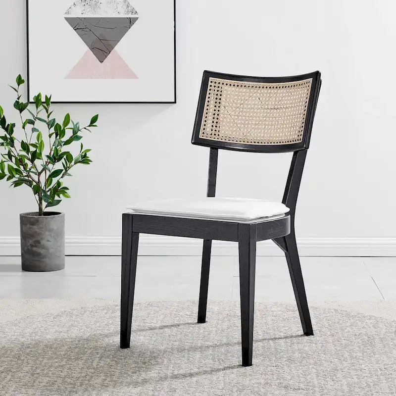 Caledonia Chaise de salle à manger en bois, lot de 2