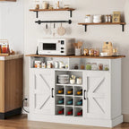 Moasis 47Farmhouse Meuble de Bar à Café avec Étagère Flottante - 40 P x 120 L x 86 H cm