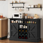 Moasis 47Farmhouse Meuble de Bar à Café avec Étagère Flottante - 40 P x 120 L x 86 H cm