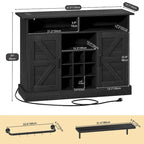 Moasis 47Farmhouse Meuble de Bar à Café avec Étagère Flottante - 40 P x 120 L x 86 H cm