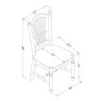 Ensemble de salle à manger East West Furniture – une table de cuisine rectangulaire et des chaises de salle à manger – Acajou (Options de pièces)