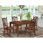 Ensemble de salle à manger East West Furniture – une table de cuisine rectangulaire et des chaises de salle à manger – Acajou (Options de pièces)