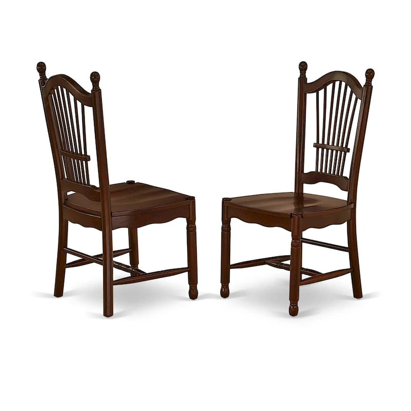 Ensemble de salle à manger East West Furniture – une table de cuisine rectangulaire et des chaises de salle à manger – Acajou (Options de pièces)