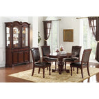 Chaise de salle à manger rembourrée en PU, marron foncé (lot de 2)