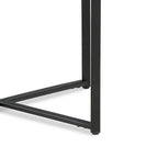 Table d'appoint/de chevet moderne 20 pouces, plateau en marbre de Carrare, structure en acier, gris lisse