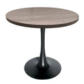 Table à manger ronde Bristol 36 pour 4 personnes avec plateau en MDF et piètement élégant en fer noir pour la cuisine et la salle à manger