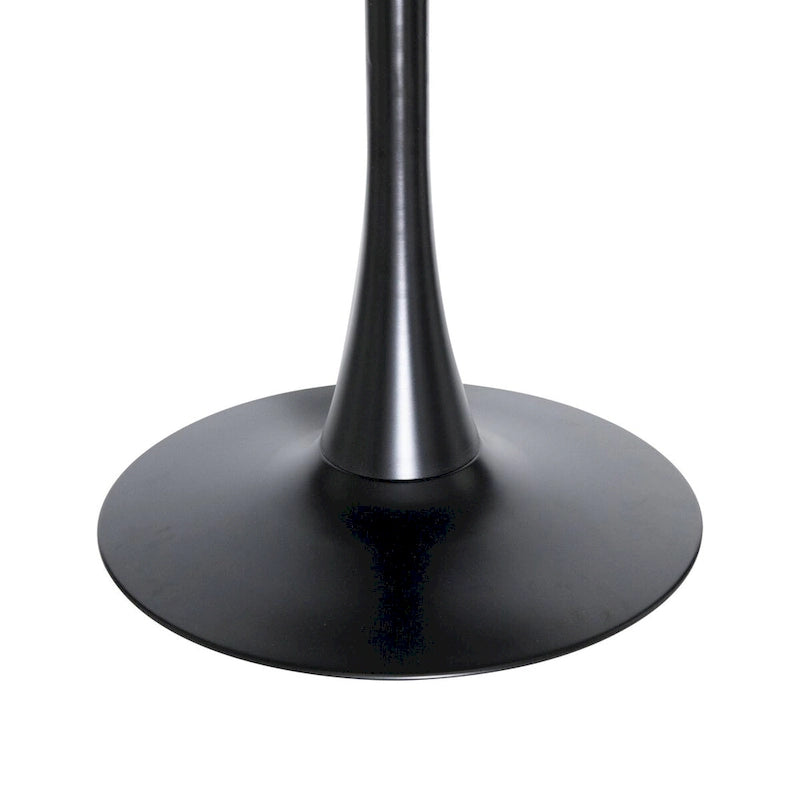 Table à manger ronde Bristol 36 pour 4 personnes avec plateau en MDF et piètement élégant en fer noir pour la cuisine et la salle à manger
