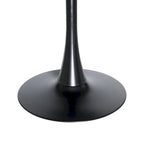 Table à manger ronde Bristol 36 pour 4 personnes avec plateau en MDF et piètement élégant en fer noir pour la cuisine et la salle à manger