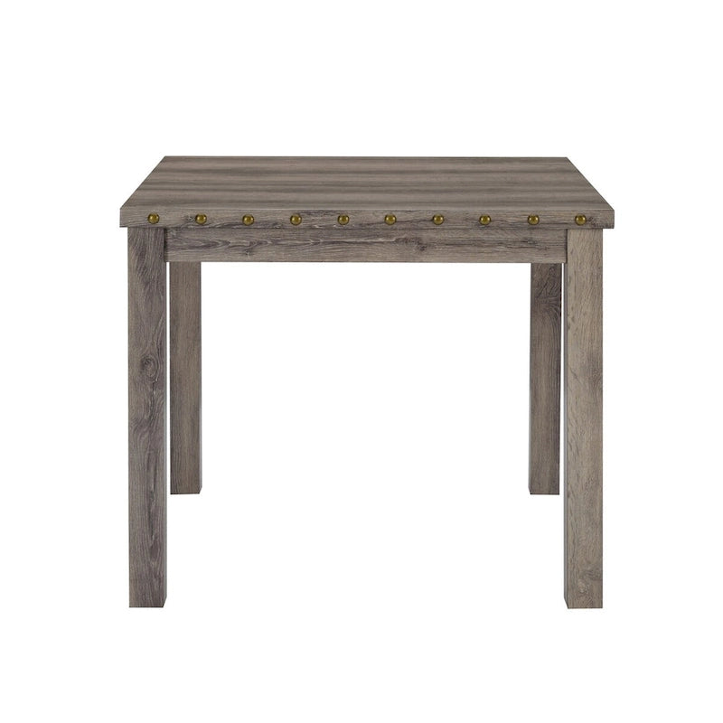 Morden Fort Ensemble de table de bar carrée 5 pièces de style ferme, 4 tabourets de bar rembourrés avec ensemble de salle à manger table de bar