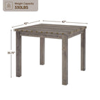Morden Fort Ensemble de table de bar carrée 5 pièces de style ferme, 4 tabourets de bar rembourrés avec ensemble de salle à manger table de bar