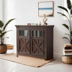 Roomfitters Meuble Buffet Grande Armoire 2 Portes, Meuble Bar à Vin, Meuble de Rangement Bar à Café Bar à Vin