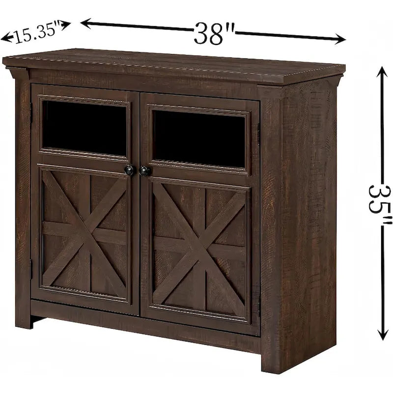 Roomfitters Meuble Buffet Grande Armoire 2 Portes, Meuble Bar à Vin, Meuble de Rangement Bar à Café Bar à Vin