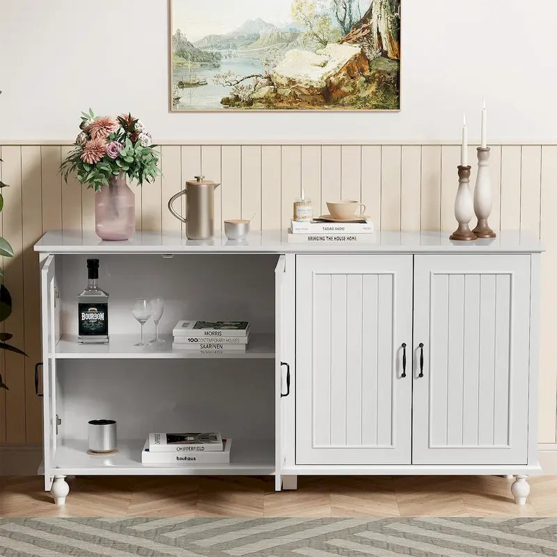 Buffet de cuisine, meuble d'appoint avec bar à café, table de service