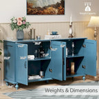 Buffet de cuisine, meuble d'appoint avec bar à café, table de service