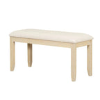 Ensemble de salle à manger contemporain 6 pièces avec table à pied central extensible de 198 cm